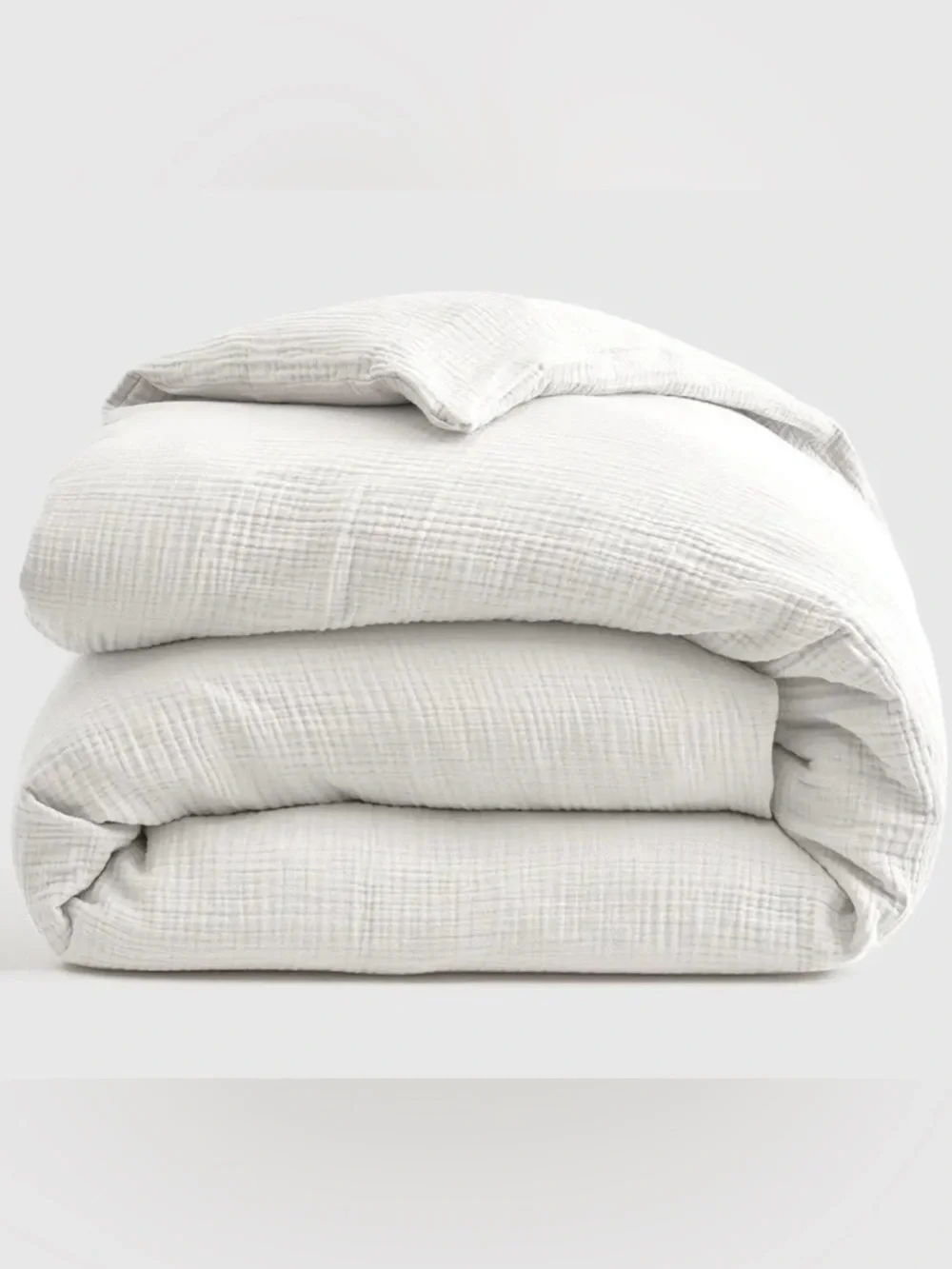 NWT Quince Organic Cotton Airy Gauze Duvet Cover Set, King/Cal King (White)